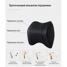 Подголовник с эффектом памяти 6D Axacam к подушке под поясницу Axacam NP004 Black
