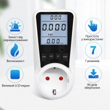 Цифровой ваттметр и электромер для контроля потребления электроэнергии с подсветкой Axacam DDS109L