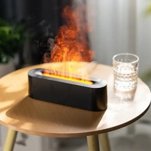 Увлажнитель диффузор с эффектом 3D пламени прохладный туман арома диффузор 150 мл Axacam DQ709 Black