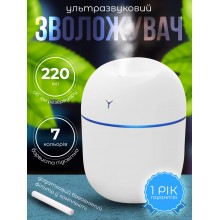 Ультразвуковой увлажнитель воздуха портативный для дома комнаты в машину маленький мини ночник для ребенка WE-220 White 